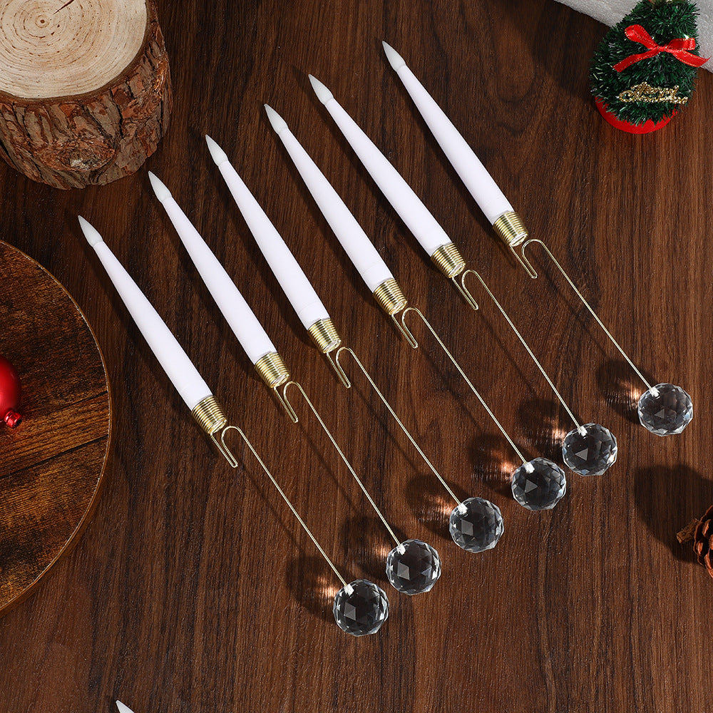 🎄Crystal Ball/Snowflake Christmas Tree Led Candles💎✨✨