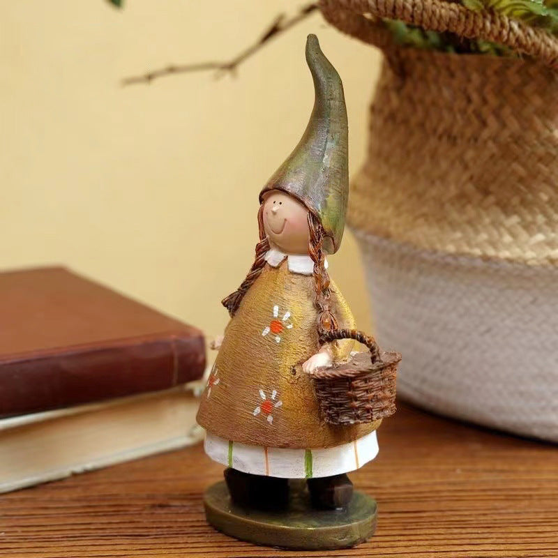 Green Hat Girl Figurine