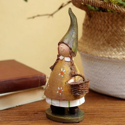 Green Hat Girl Figurine