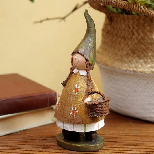 Green Hat Girl Figurine