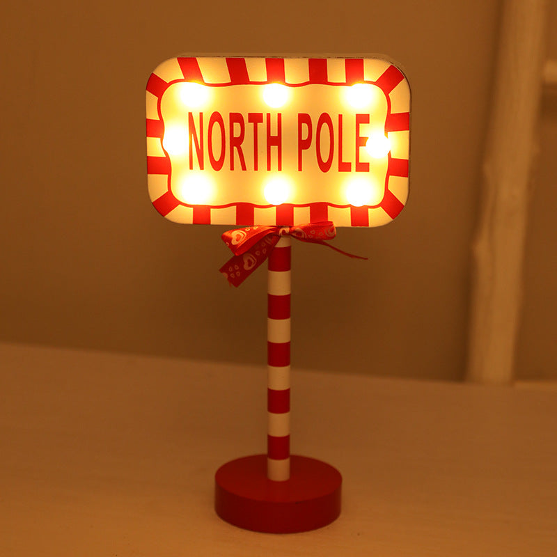 Christmas Decoration Street Sign Lights