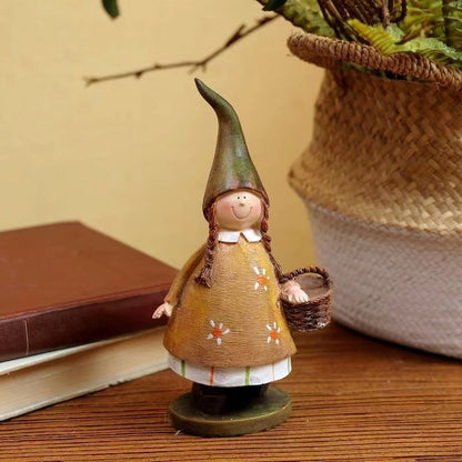 Green Hat Girl Figurine