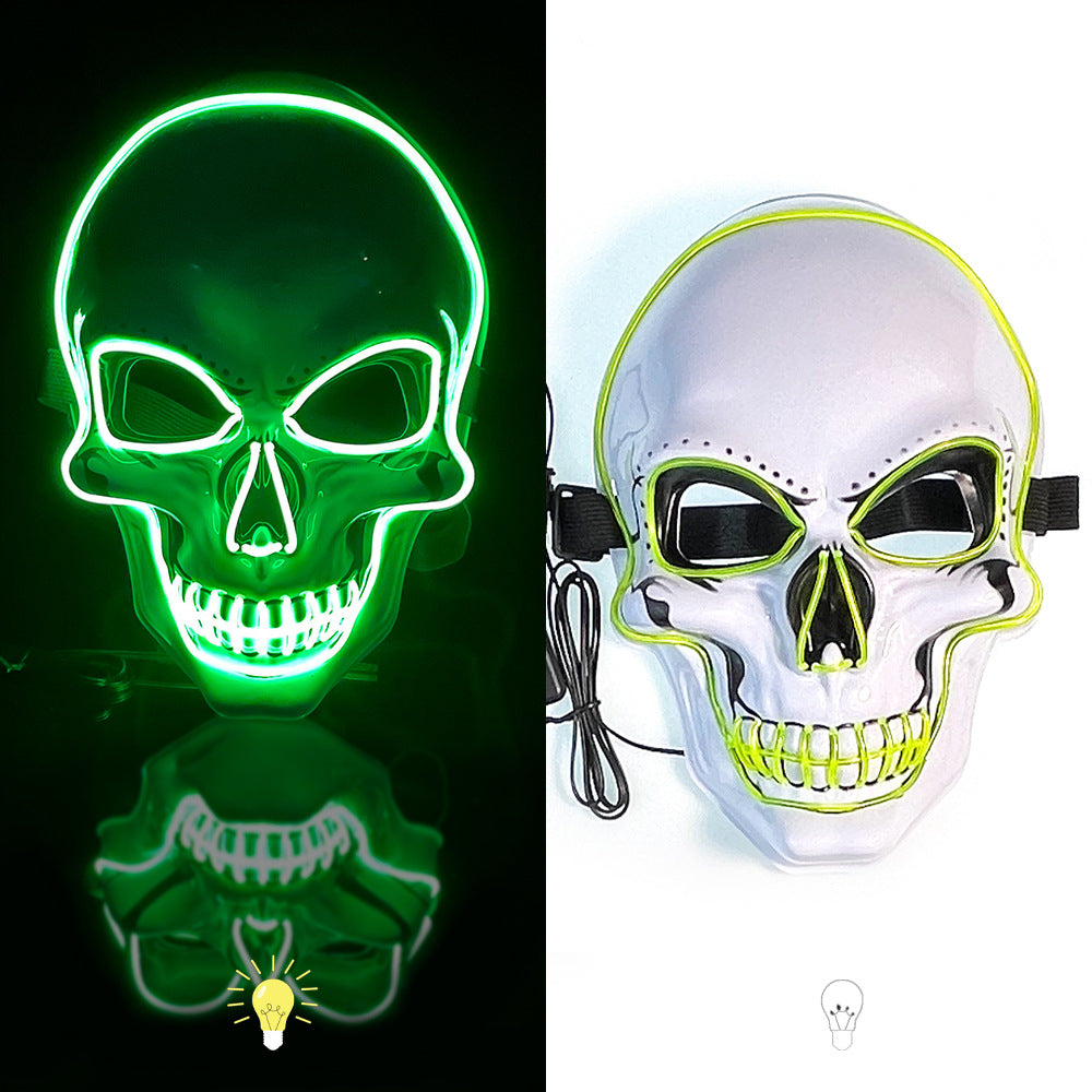 Halloween  Scary human skull LED Light Mask