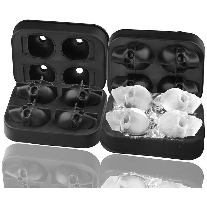 🧊2026 HOT SALE💀 DIY Silicone Skull Ice Cube Tray – Giant Slow-Melt Skull For Whiskey, Cocktails & More✨