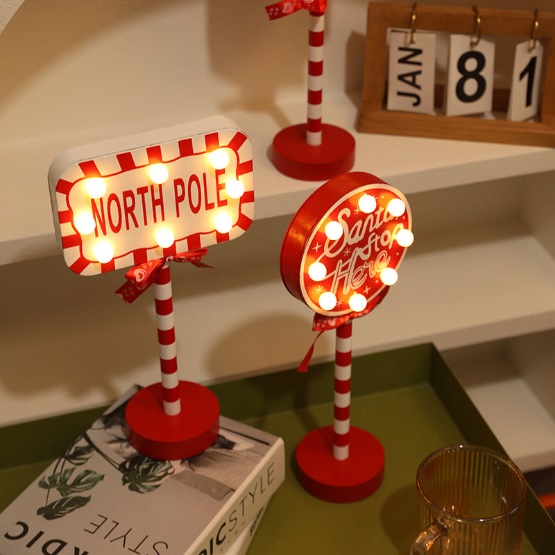 Christmas Decoration Street Sign Lights