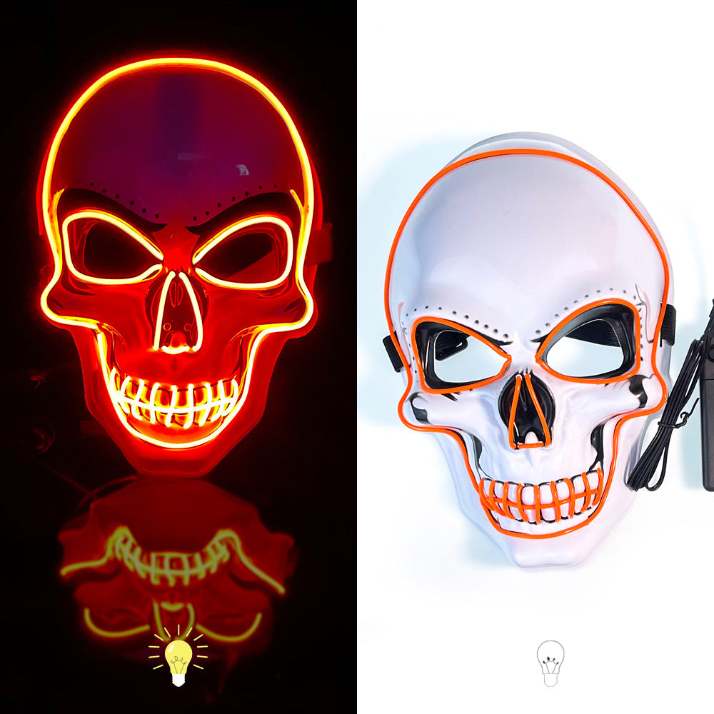 Halloween  Scary human skull LED Light Mask