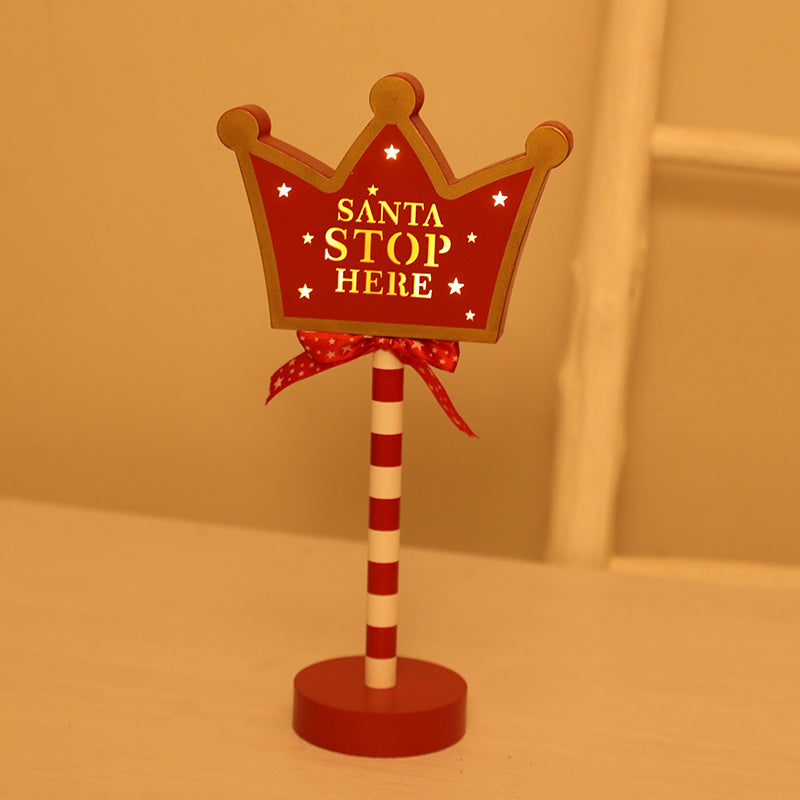 Christmas Decoration Street Sign Lights