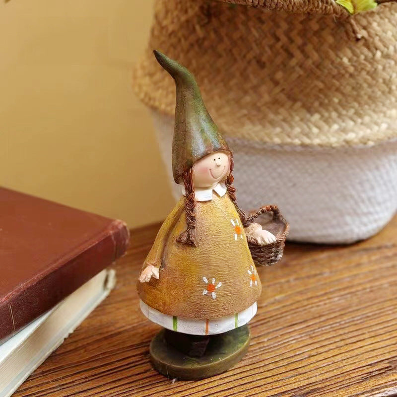 Green Hat Girl Figurine