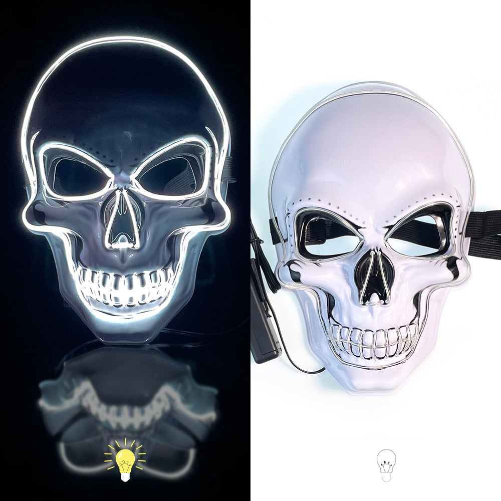 Halloween  Scary human skull LED Light Mask