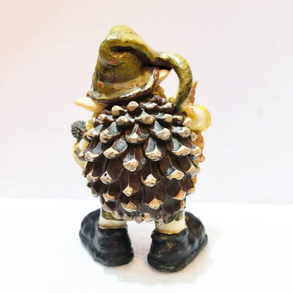 Green Hat Hedgehog Elf Figurine