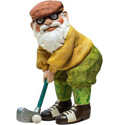Golf Grandpa Figurine Garden Decor