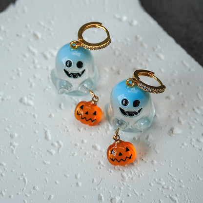 👻Cute Ghost Earrings/Necklace Pendants Halloween