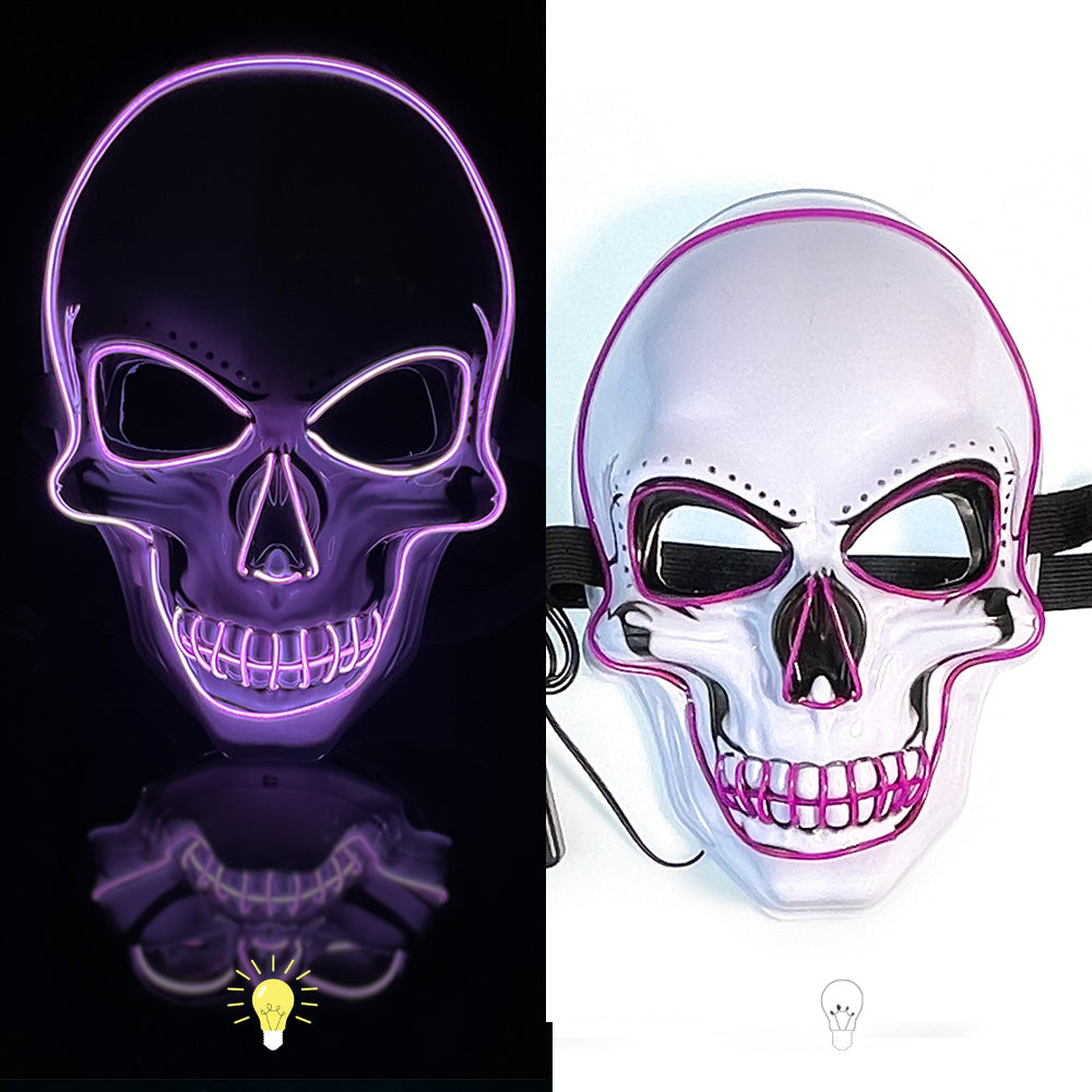 Halloween  Scary human skull LED Light Mask