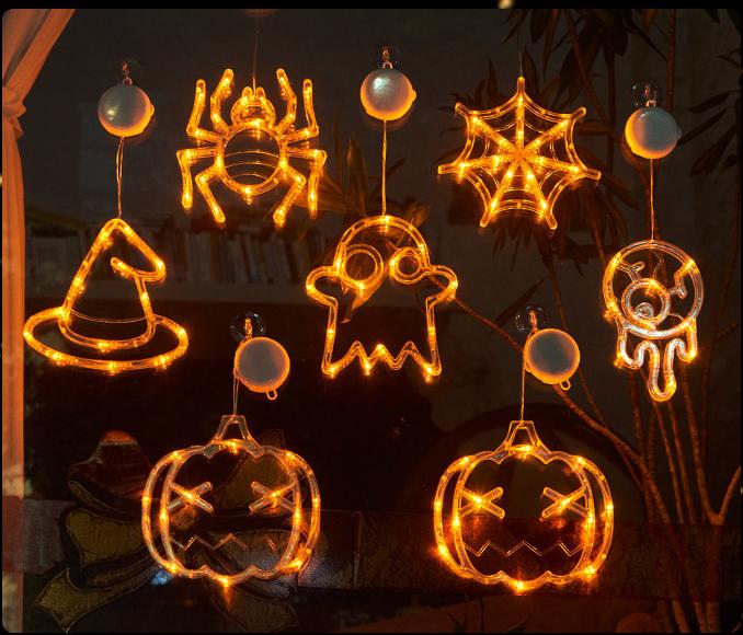 Halloween Cute Window Light Decorations