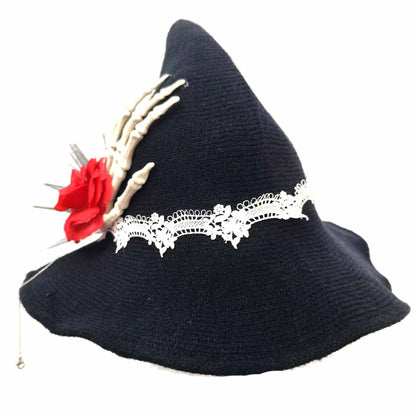 Rose and Skeleton Hand Halloween Hat