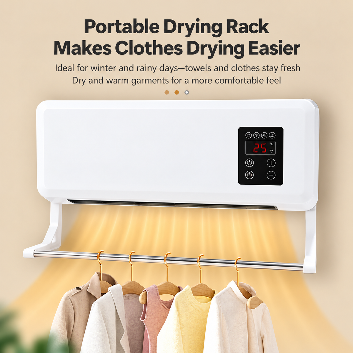 Black Friday Early Bird Deals-Wall-Mounted Space Heater with Thermostat and Remote Control