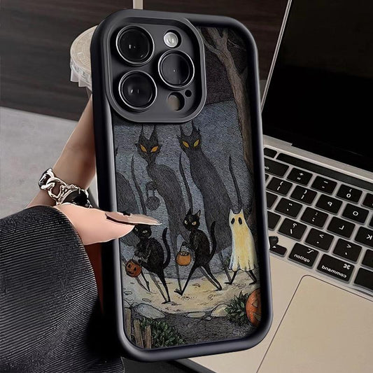 Black Cat Soft Drop-Proof Phone Protector