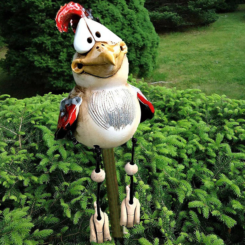 Interesting Chicken Garden Decor