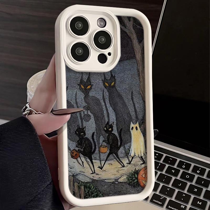 Black Cat Soft Drop-Proof Phone Protector