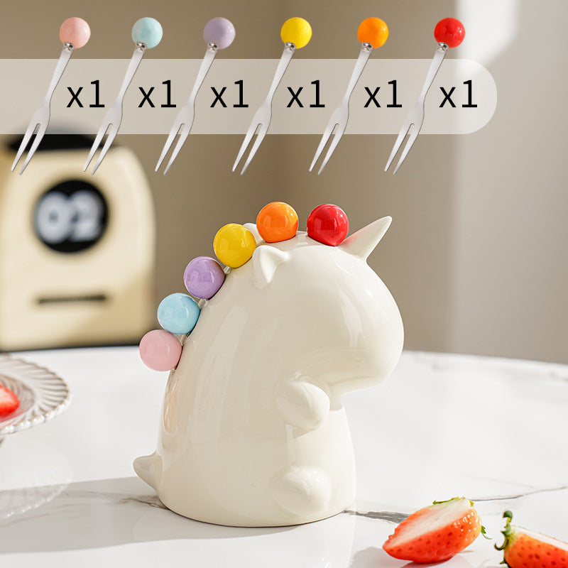 🌈Rainbow Unicorn Mini Forks Tank