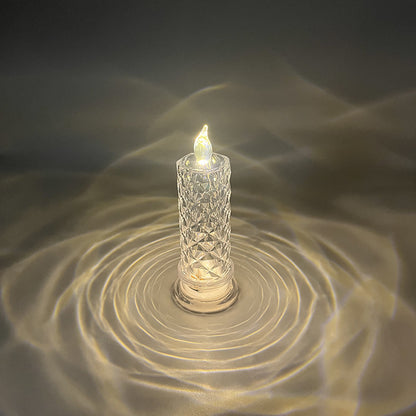 Rose Shadow LED Candle 3 Pcs