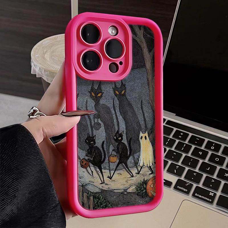 Black Cat Soft Drop-Proof Phone Protector