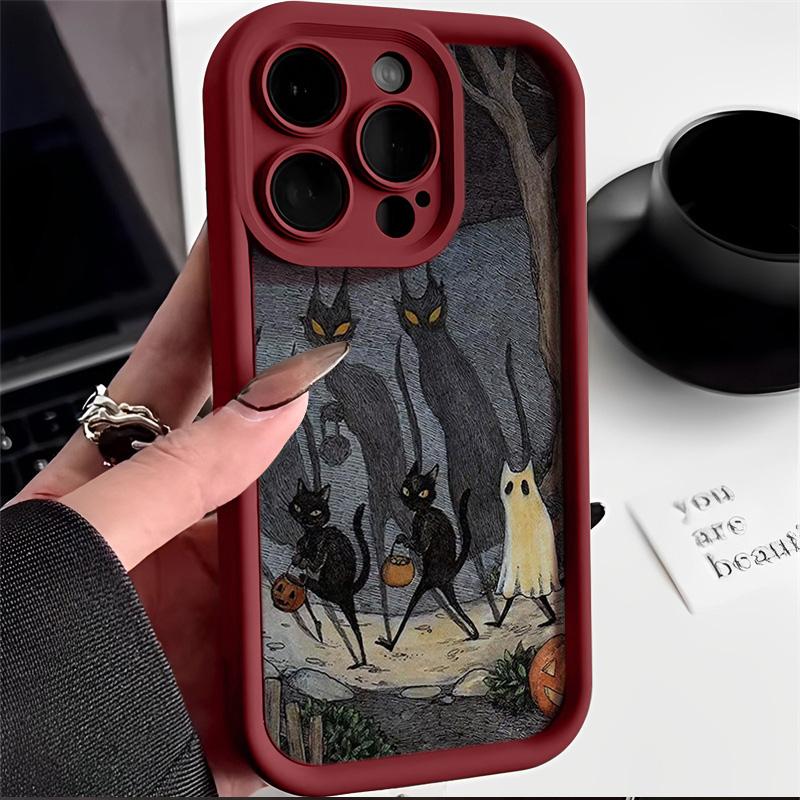 Black Cat Soft Drop-Proof Phone Protector