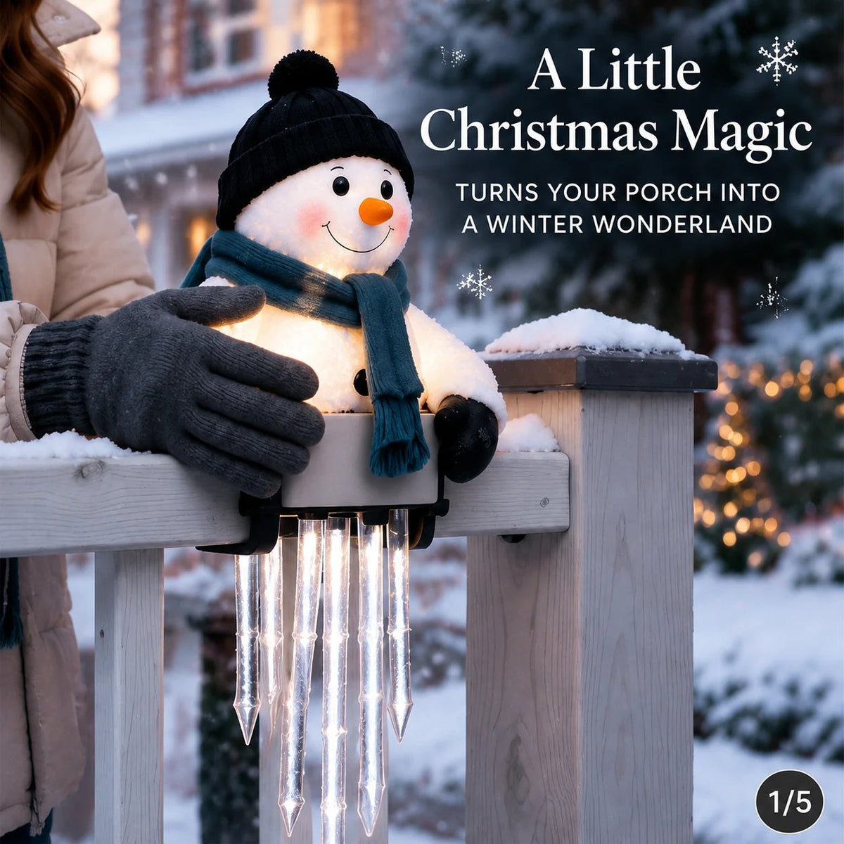 ✨🎄LAST DAY 50% OFF - ☃️WinterGlow Snowman Icicle Light Decor