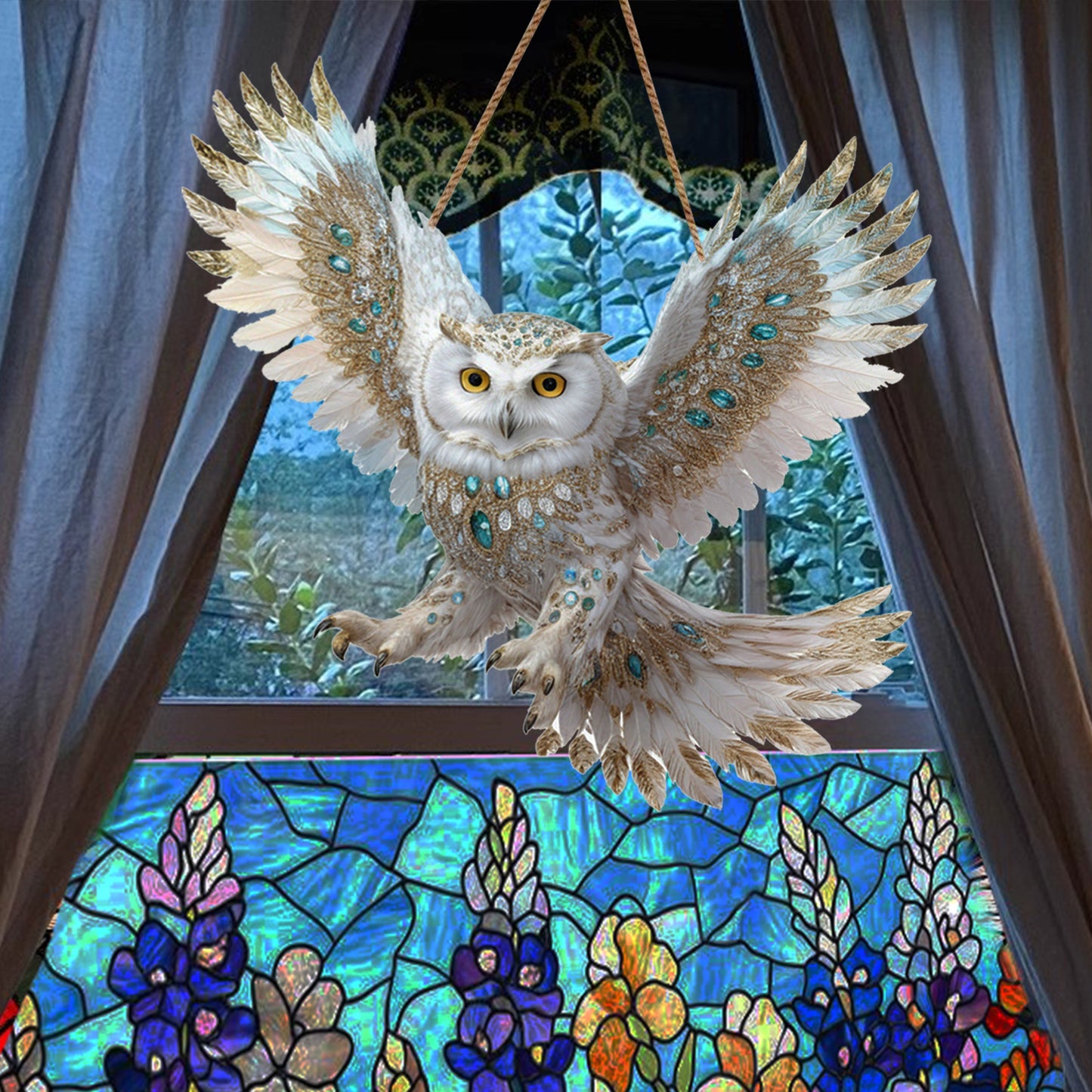💎White Diamond Owl Window Hanging Suncatchers