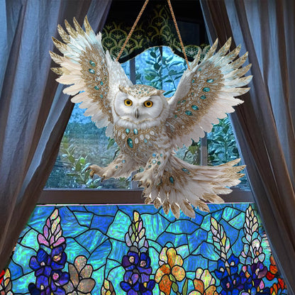 💎White Diamond Owl Window Hanging Suncatchers