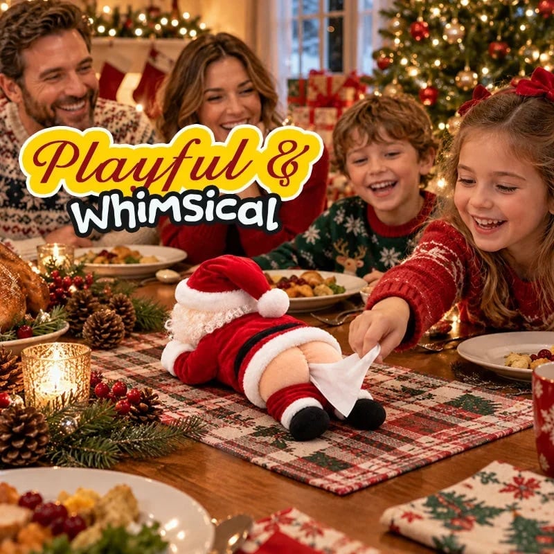 🔥HOT SALE 49% OFF-🎅 Funny Santa Butt Tissue Box – The Cheekiest Christmas Decor!