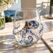 🌊 Artisanal 3D Ocean Life Glass – A Tiny Underwater World in Every Sip ✨