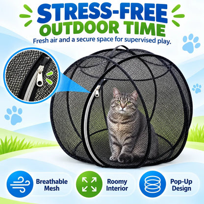 ⏳ Last Day 49% OFF – 🐱 Pop Up Cat Playpen | 32-Inch Breathable Mesh Enclosure for Indoor & Outdoor Use 🌿