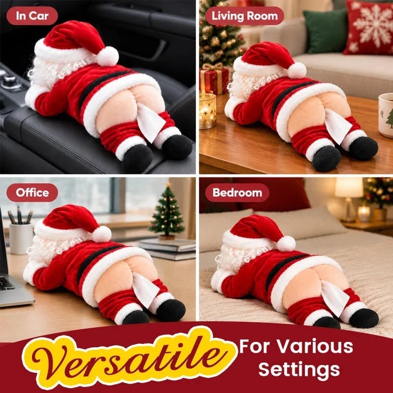 🔥HOT SALE 49% OFF-🎅 Funny Santa Butt Tissue Box – The Cheekiest Christmas Decor!