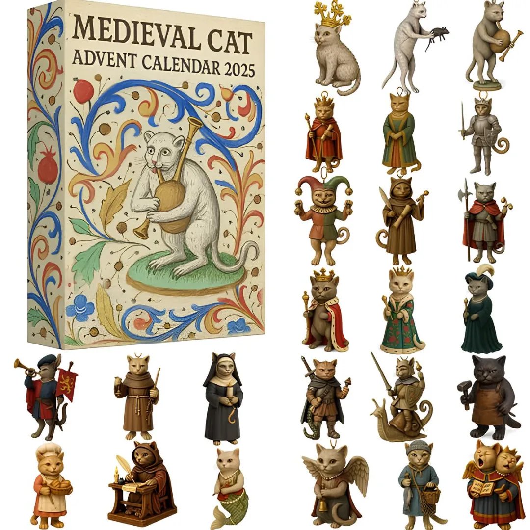 🔥LAST DAY 55% OFF🎄- Medieval Cat Advent Calendar 2025✨24 Days of Cat Armor, Royal Charm & Holiday Surprises!
