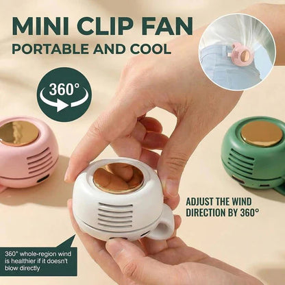 🔥Summer Sale - Portable Silent Mini Bladeless Electric Fan with Rotating Body and Three-Speed Adjustable Silent Cooling Fan
