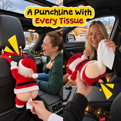 🔥HOT SALE 49% OFF-🎅 Funny Santa Butt Tissue Box – The Cheekiest Christmas Decor!