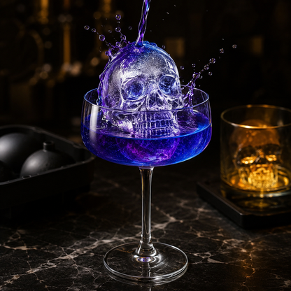 🧊2026 HOT SALE💀 DIY Silicone Skull Ice Cube Tray – Giant Slow-Melt Skull For Whiskey, Cocktails & More✨