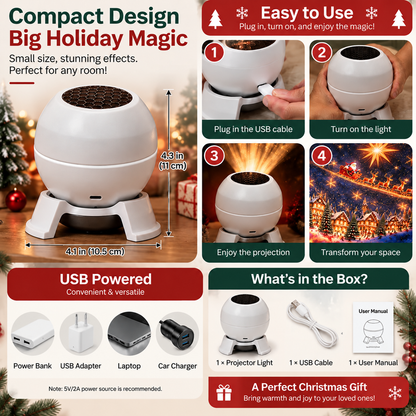🎄🎁LAST DAY 55% OFF - ❄️Turn Any Room Into a Christmas Wonderland – Holiday Projection Night Light