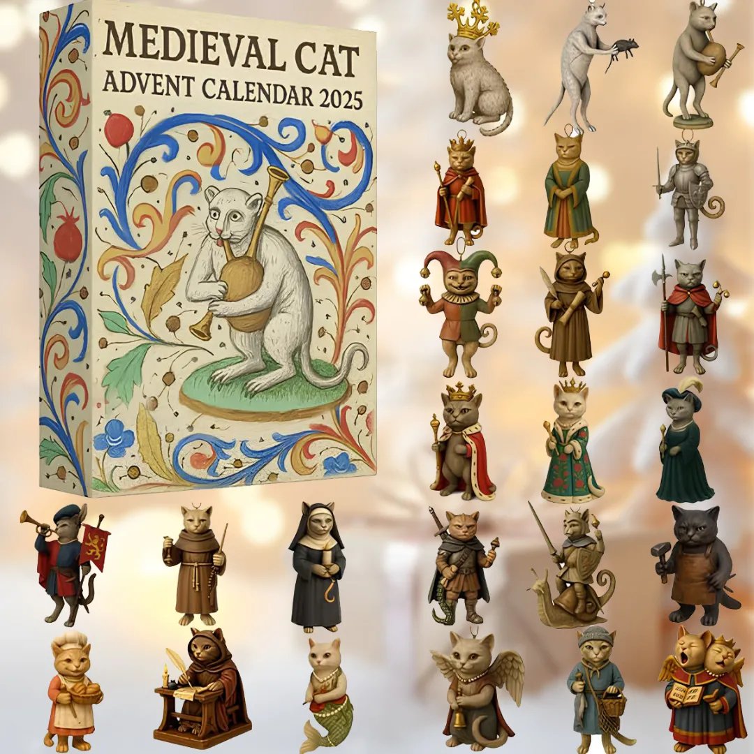 🔥LAST DAY 55% OFF🎄- Medieval Cat Advent Calendar 2025✨24 Days of Cat Armor, Royal Charm & Holiday Surprises!