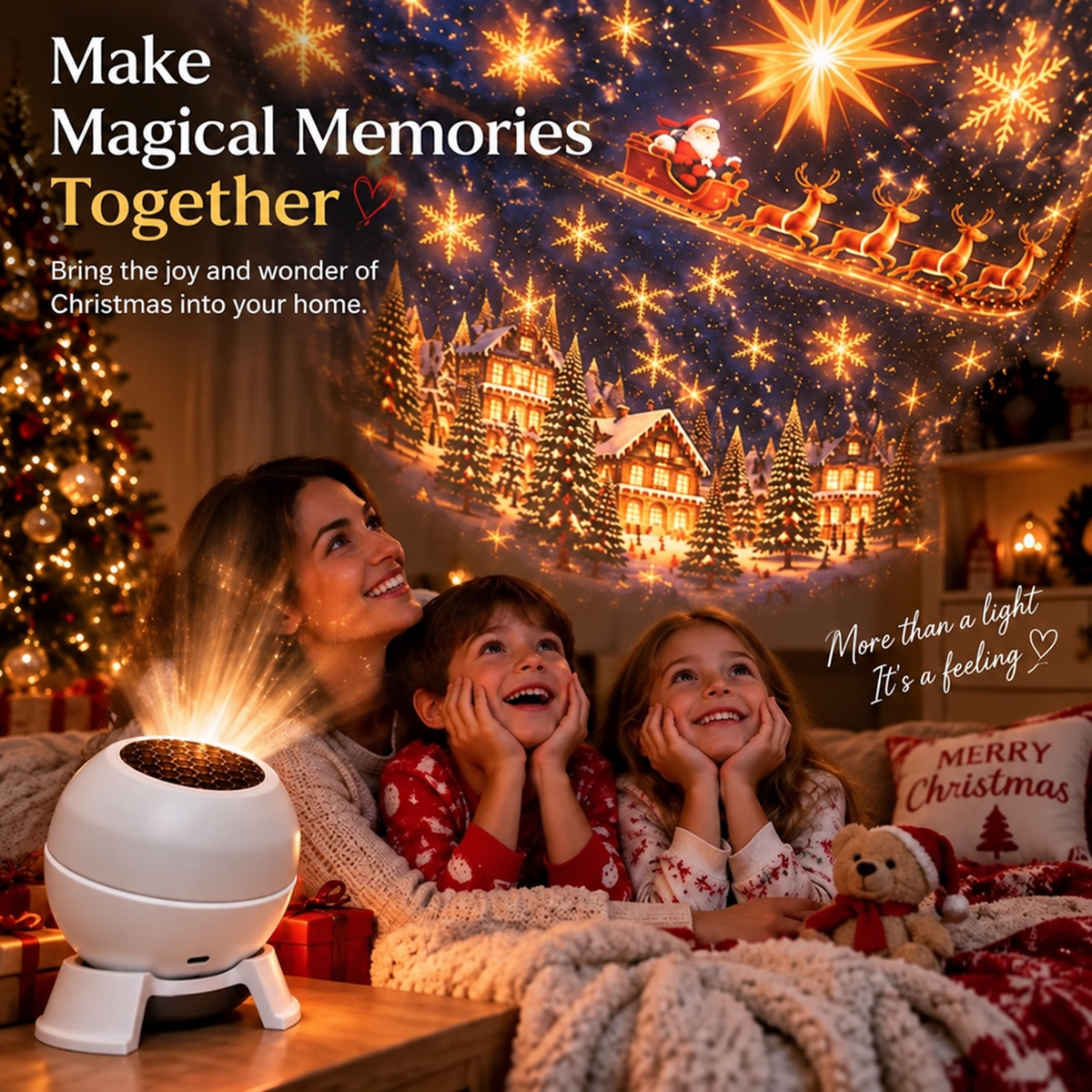 🎄🎁LAST DAY 55% OFF - ❄️Turn Any Room Into a Christmas Wonderland – Holiday Projection Night Light