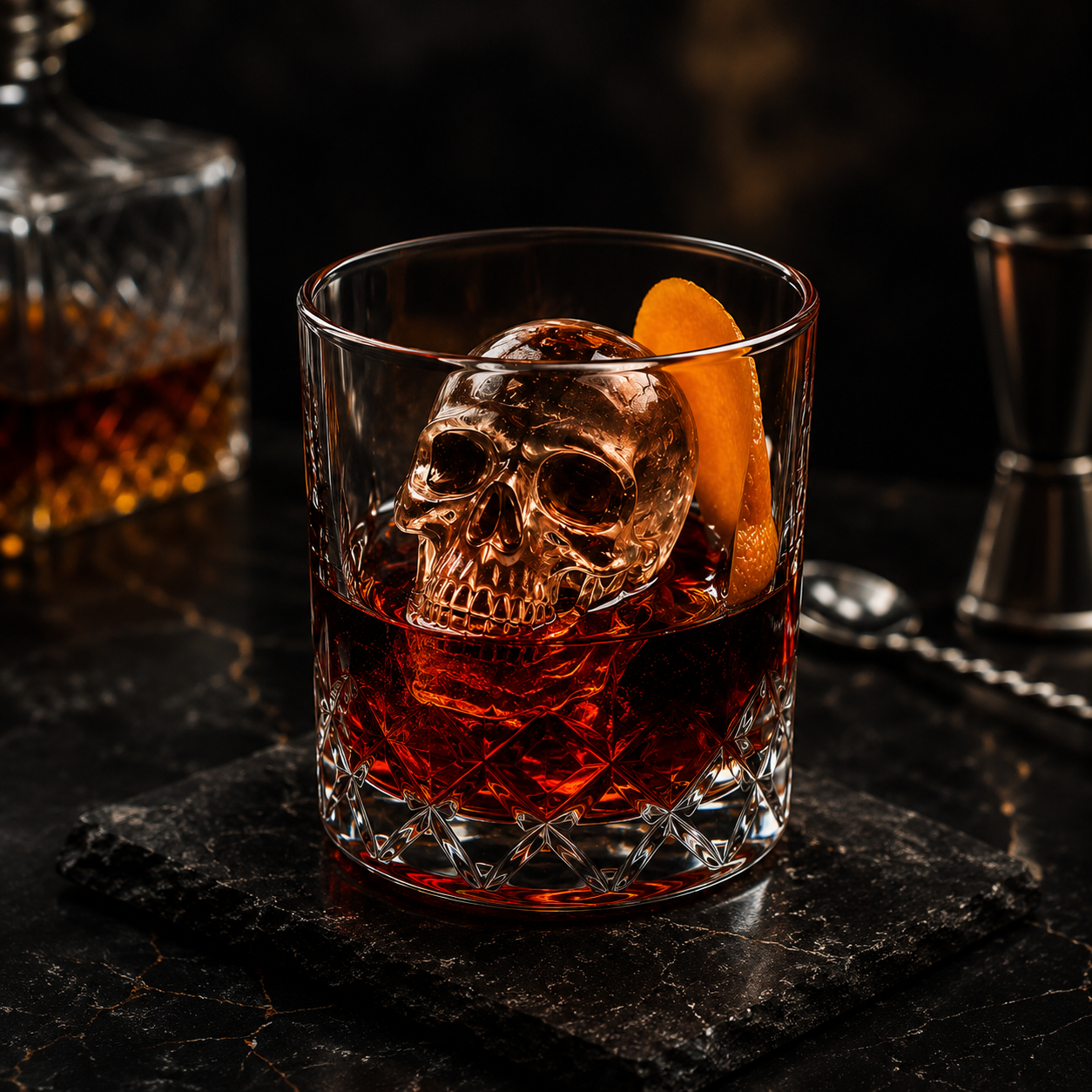 🧊2026 HOT SALE💀 DIY Silicone Skull Ice Cube Tray – Giant Slow-Melt Skull For Whiskey, Cocktails & More✨