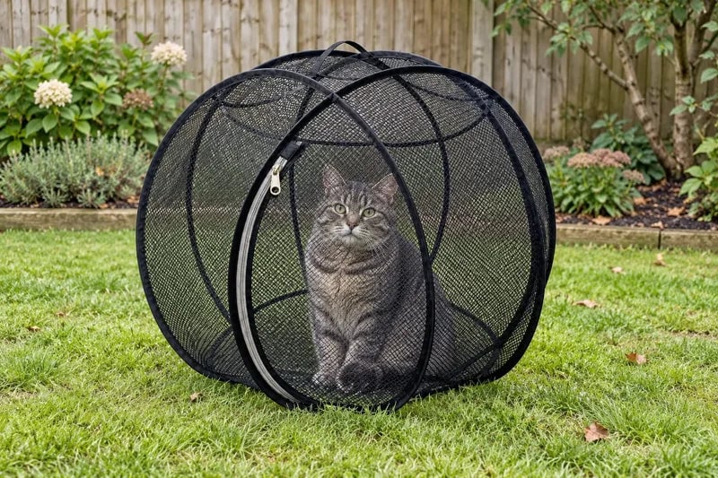⏳ Last Day 49% OFF – 🐱 Pop Up Cat Playpen | 32-Inch Breathable Mesh Enclosure for Indoor & Outdoor Use 🌿