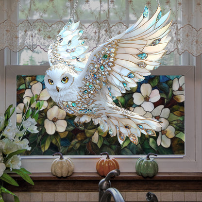 💎White Diamond Owl Window Hanging Suncatchers