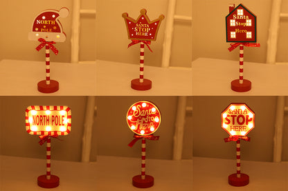 Christmas Decoration Street Sign Lights