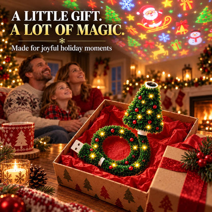 🎄LAST DAY 60% OFF - 🎅USB Christmas Projection Lamp with 6 Festive Scenes
