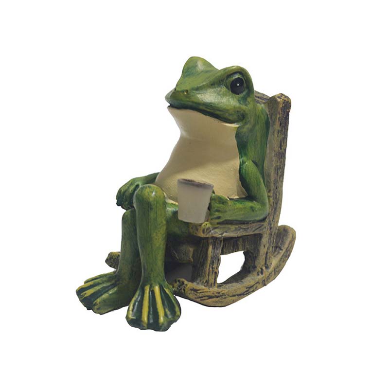 🐸Solar Frog Rocking Chair Ornament💡