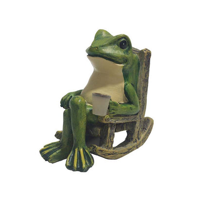 🐸Solar Frog Rocking Chair Ornament💡