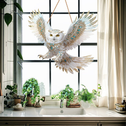 💎White Diamond Owl Window Hanging Suncatchers