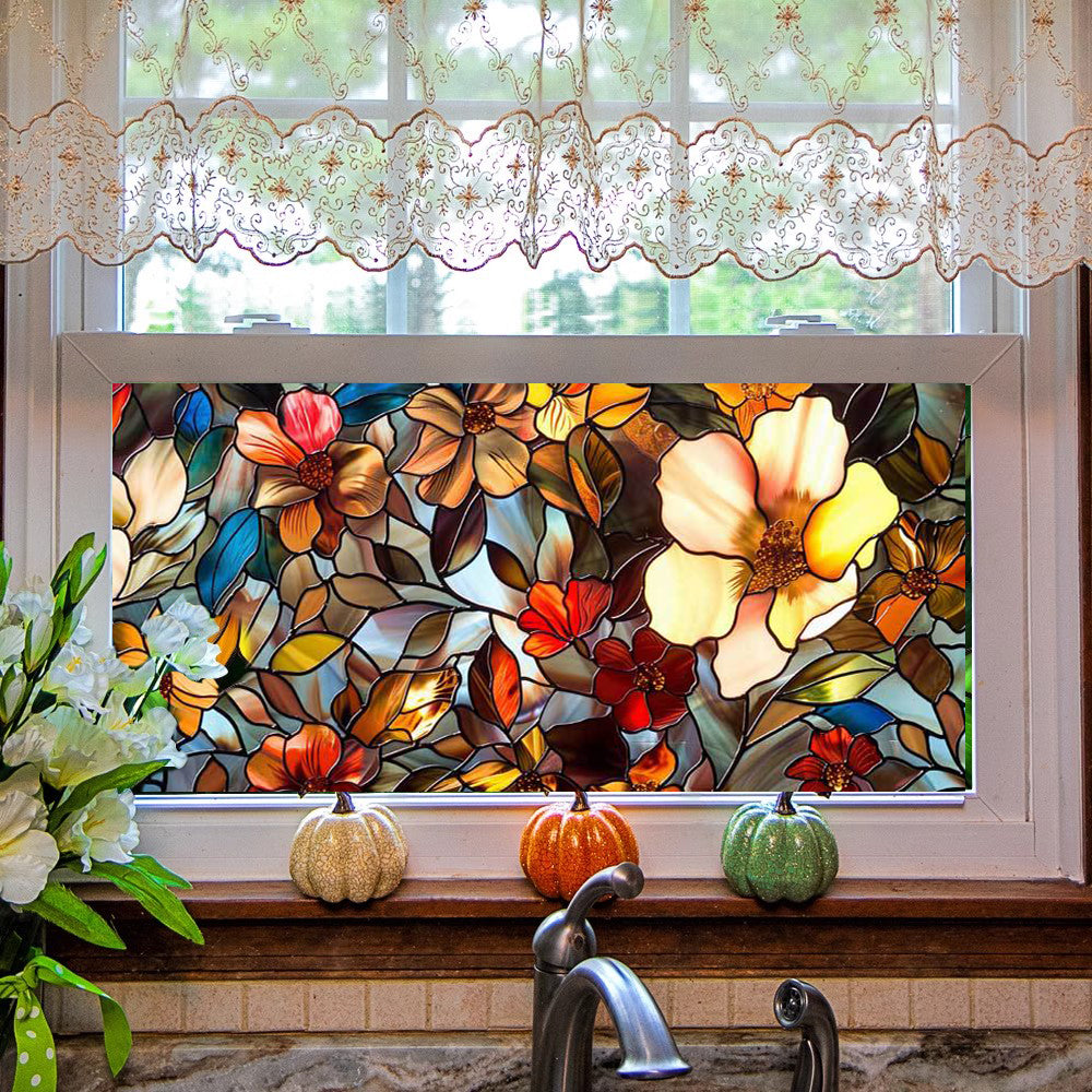 🌸Flower Static Glass Sticker